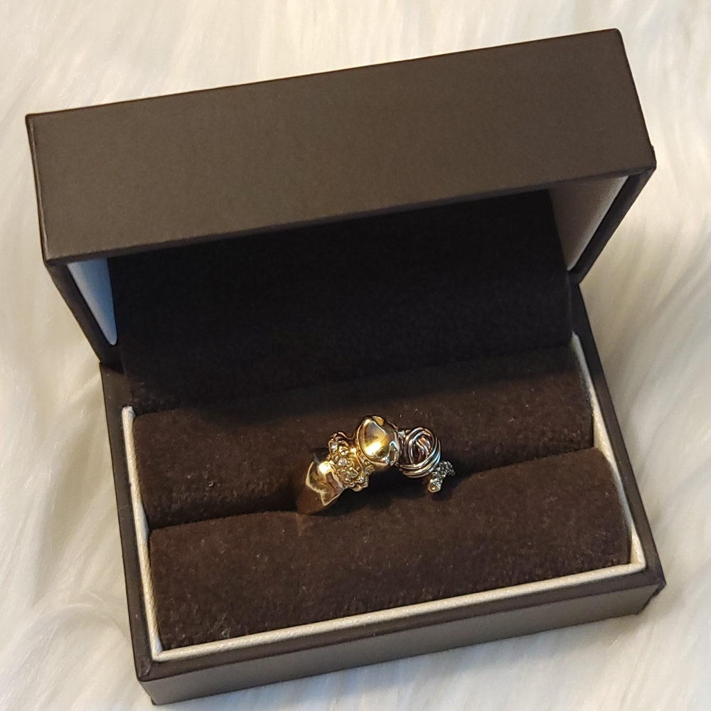 14KT Gold Kitty-Cat Ring, Size 9